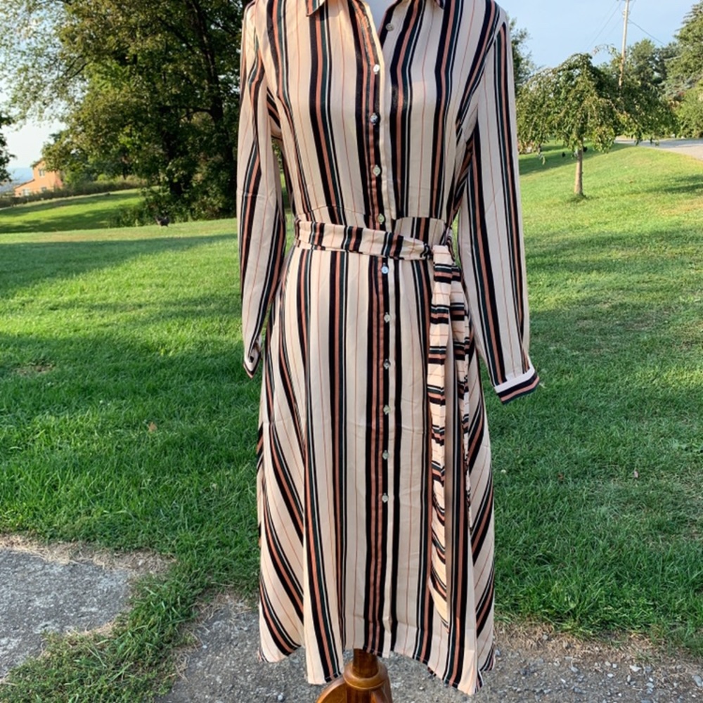 NWT Multicolored Striped Dress - Picture 7 of 8